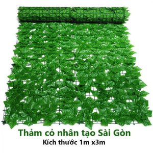 hàng rào nhựa lá xanh